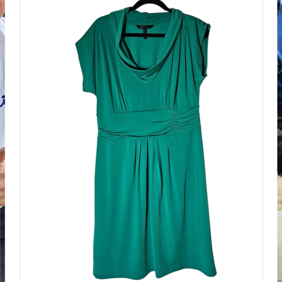 BCBGMaxAzria Teal Draped Blouse - Picture 1 of 5